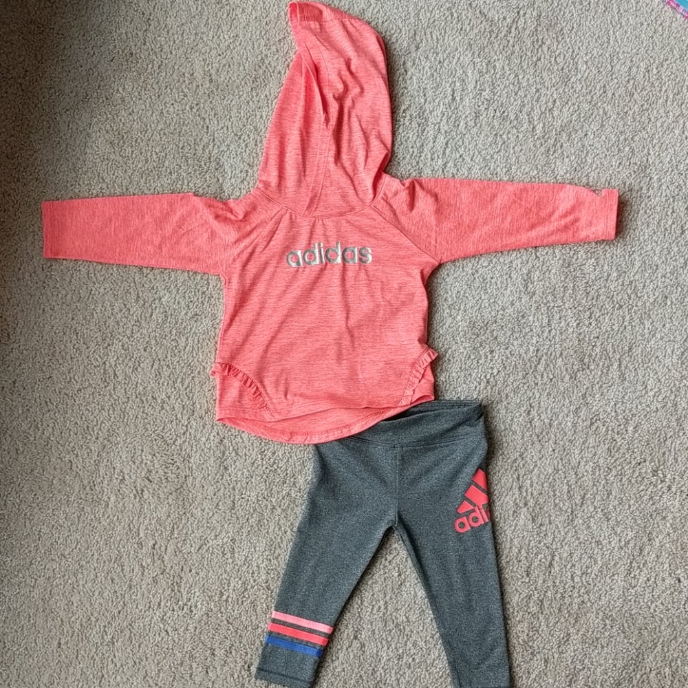 Adidas baby girl workout outfit - 9 months